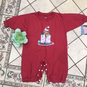NWT Wes & Willy Christmas baby romper size 9-12m